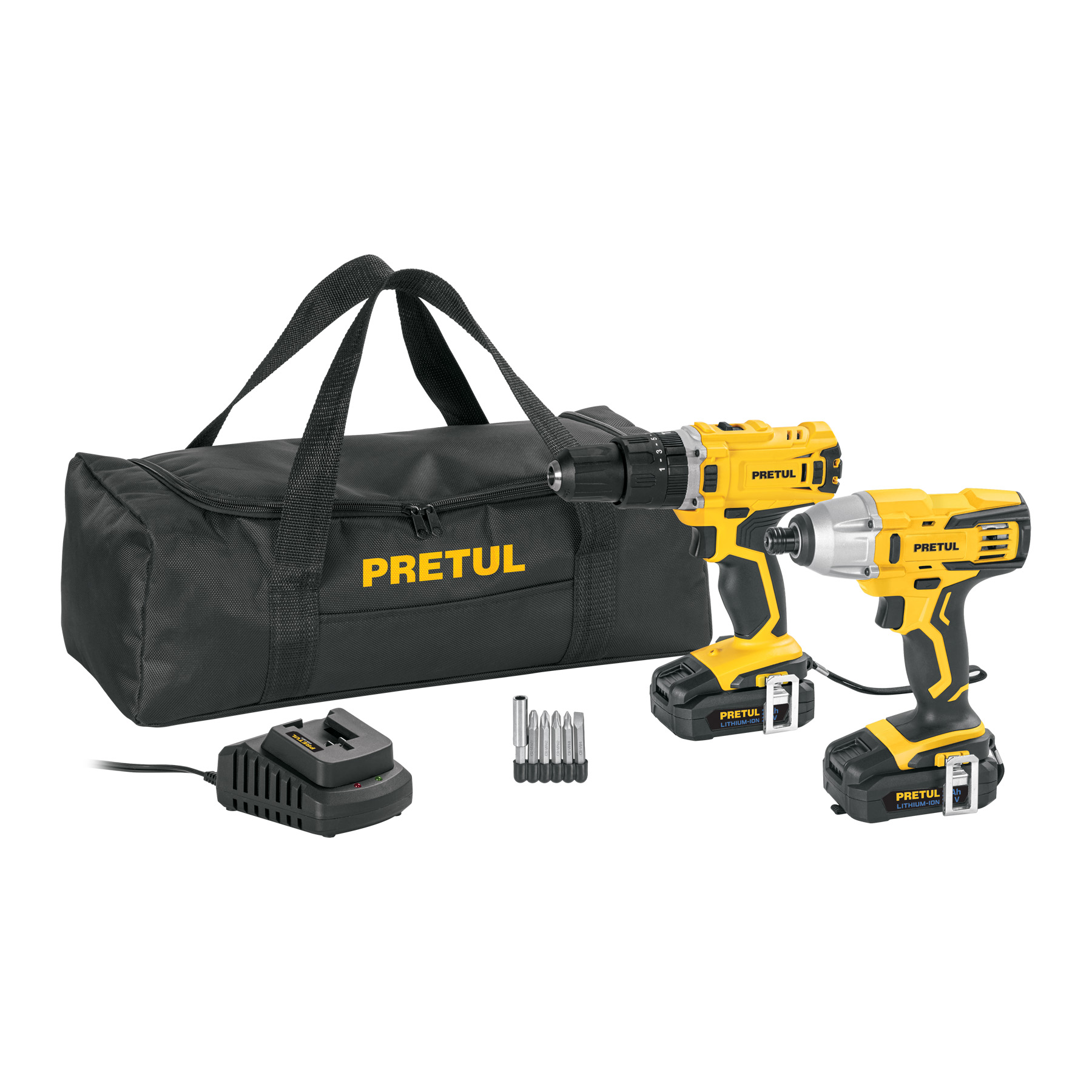 Combo rotomartillo/destornillador impacto inal. 20V PRETUL