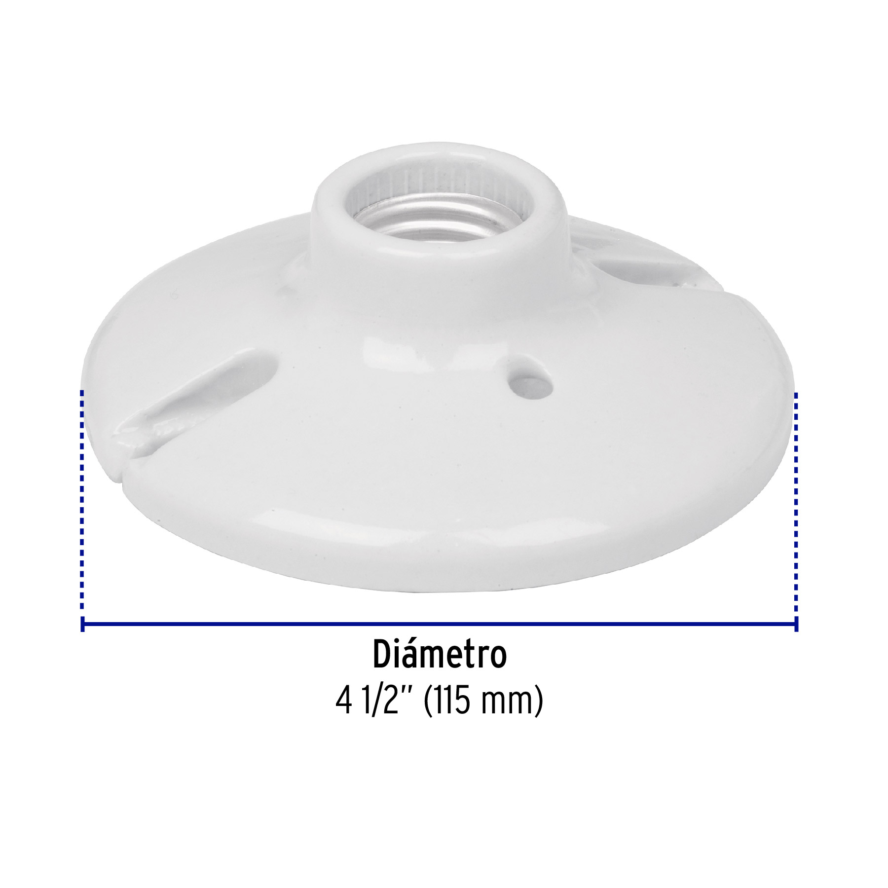 Plafonera de porcelana 4-1/2" Volteck - Imagen 4