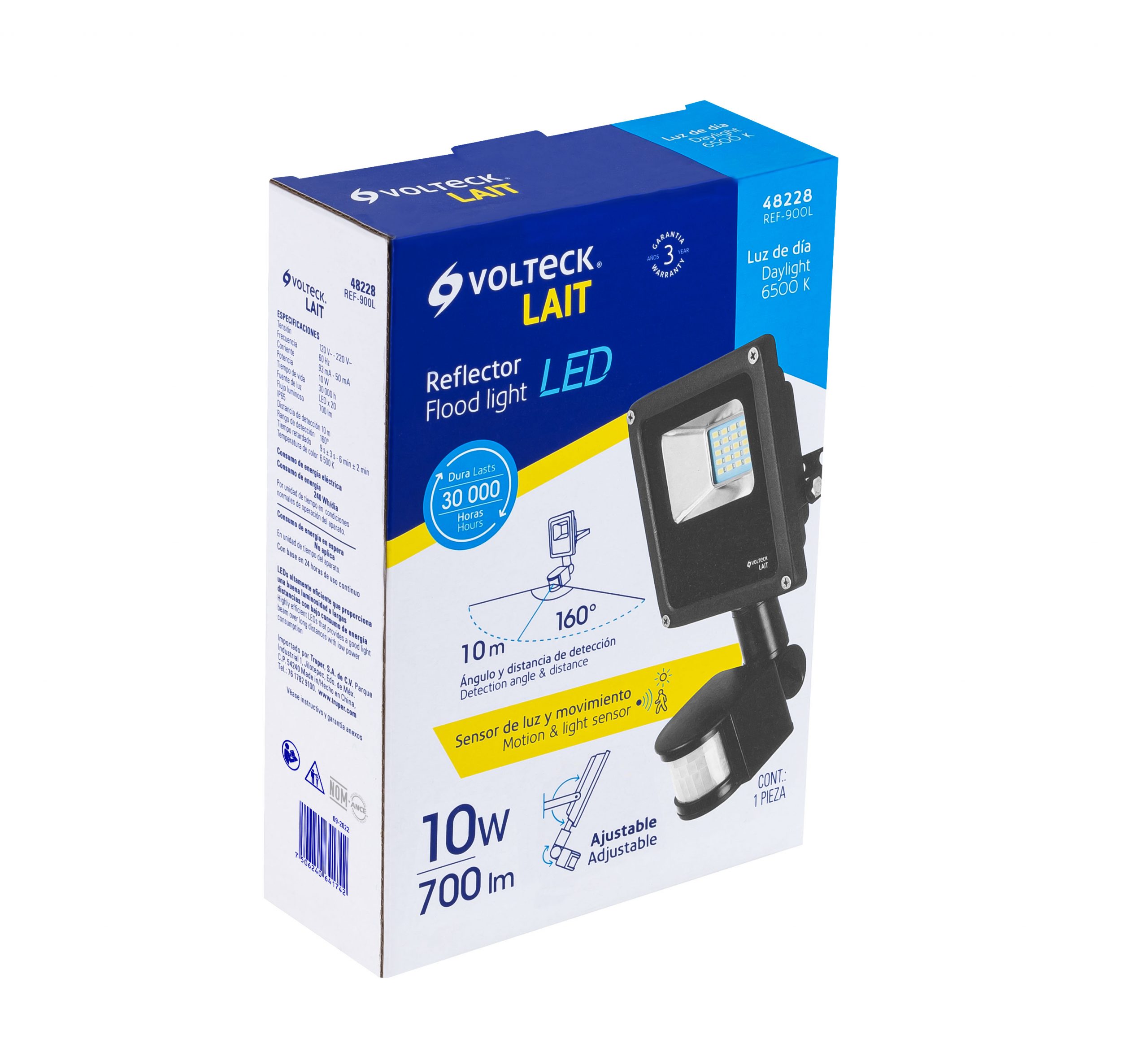 Reflector LED 10 W alta intensidad con sensor de movimiento - Imagen 2