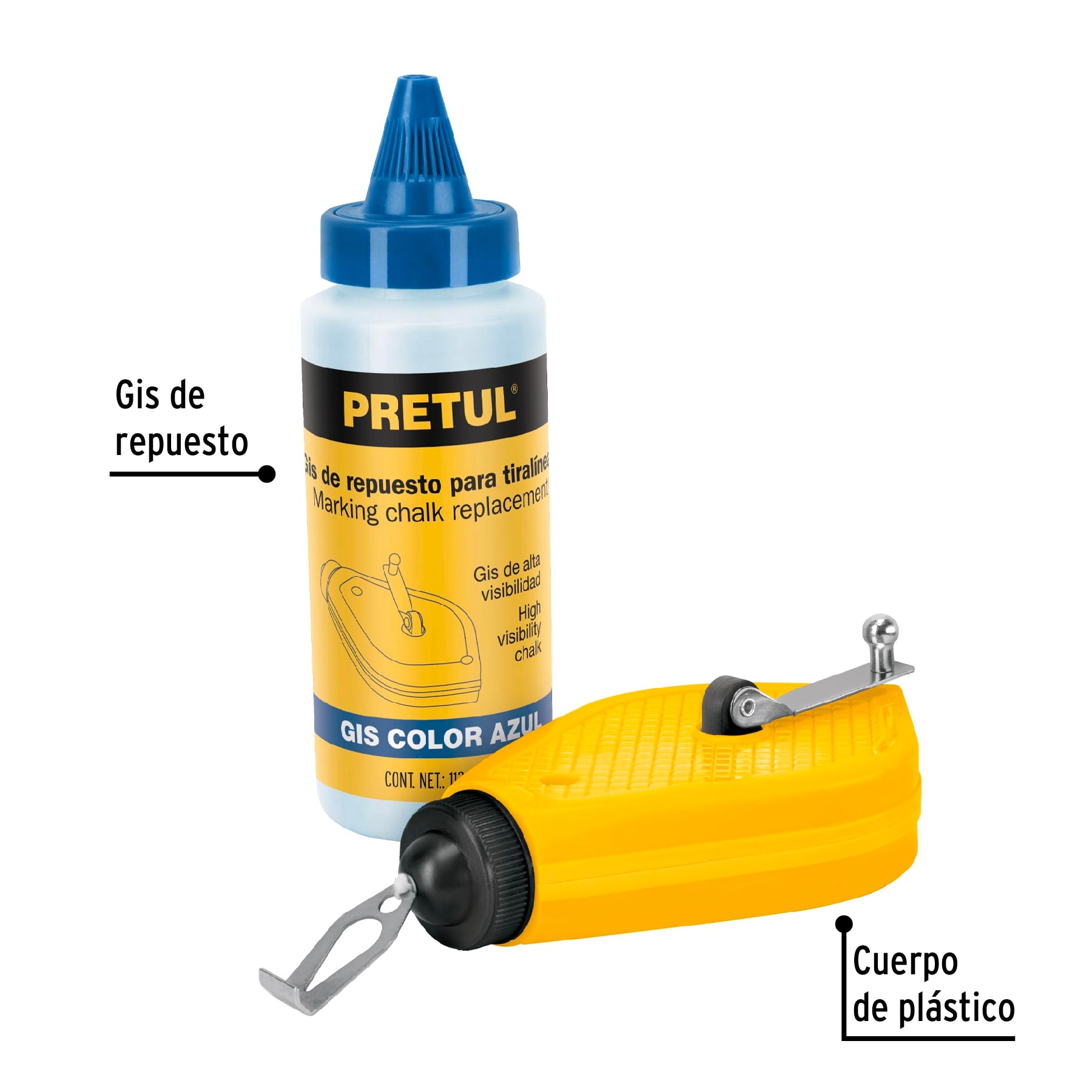 Tiralíneas plástico con gis 15 m (50 ft) Pretul - Imagen 3