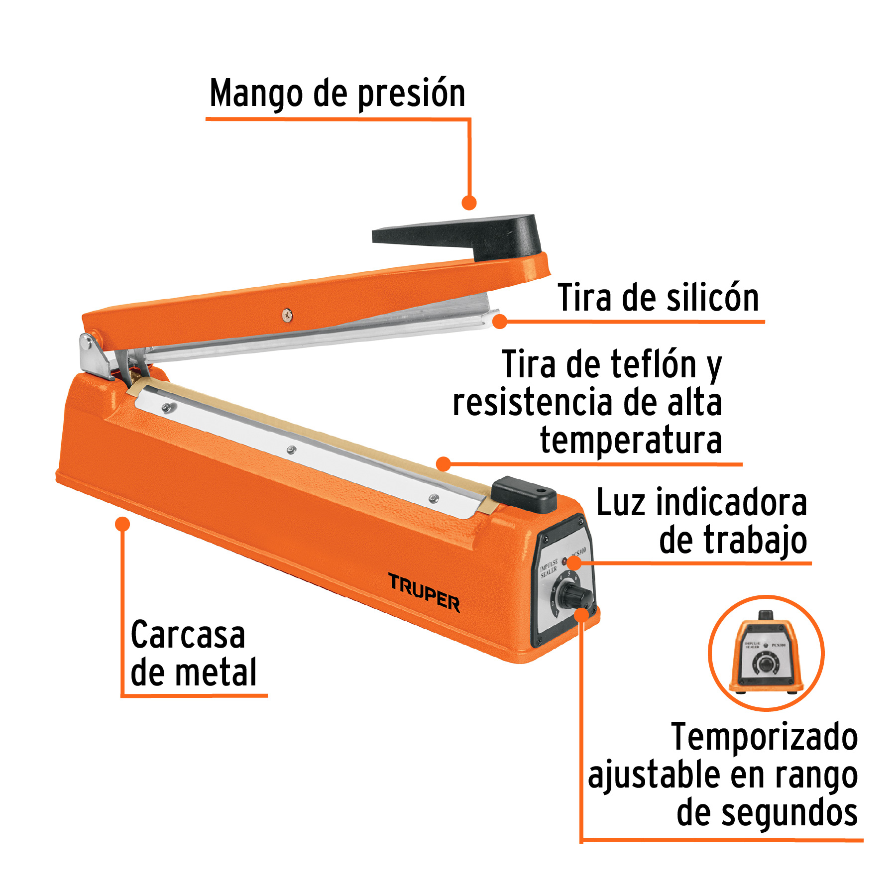 Selladora térmica 30 cm 400 W Truper - Imagen 3