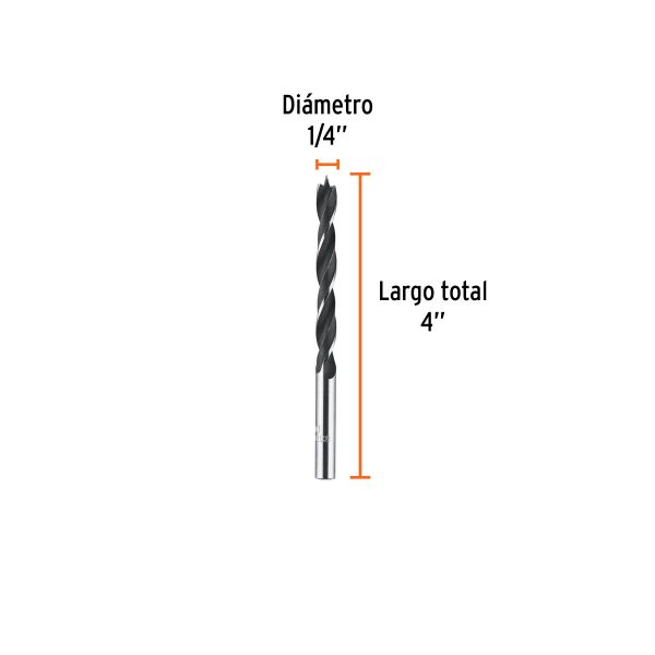 Broca con punta centradora para madera 1/4" TRUPER - Imagen 4