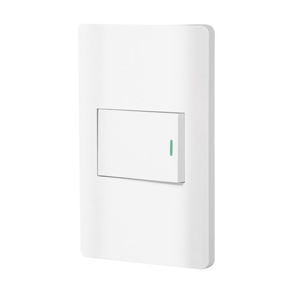 Placa armada blanca 1 interruptor de 3 vías 1.5 mód Lisboa - Imagen 2