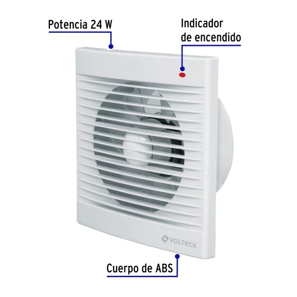 Extractor de aire de 8" blanco VOLTECK - Imagen 2