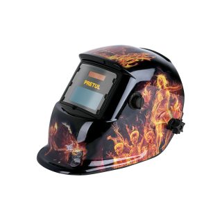 Careta electrónica p/soldar fuego sombra 9 a 13 PRETUL