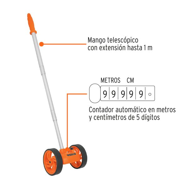 Odómetro con doble rueda de 4" Truper - Imagen 2
