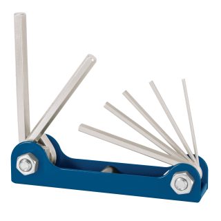 Juego de 7 llaves allen mm tipo navaja cuerpo de lámina Truper