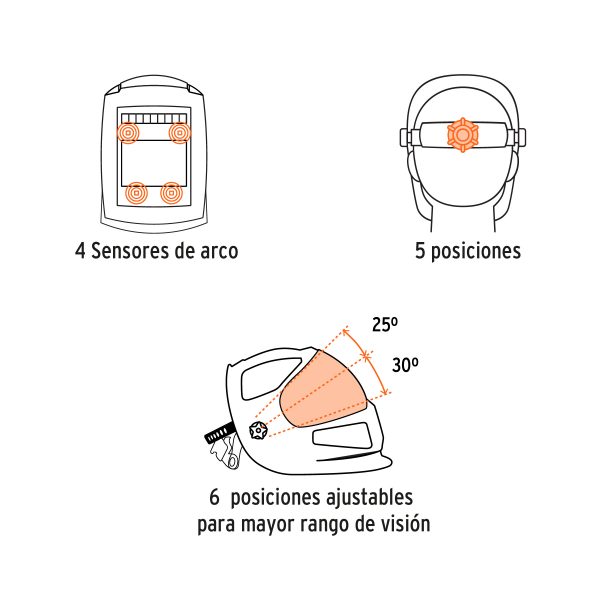 Careta electrónica p/soldar panel digital 9 a 13 EXPERT - Imagen 4