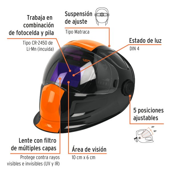 Careta electrónica p/soldar panel digital 9 a 13 EXPERT - Imagen 8