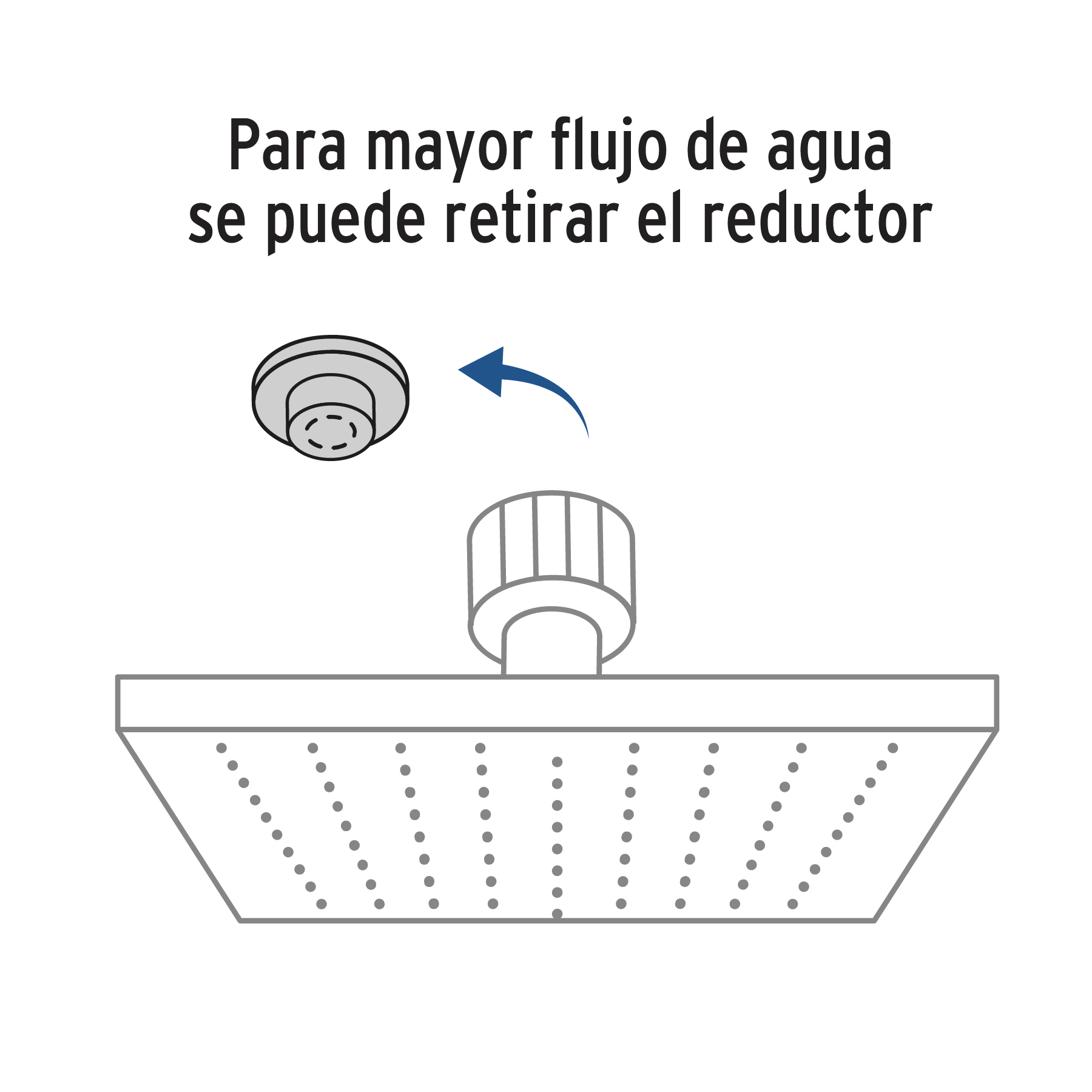Regadera cuadrada 4", ABS, con brazo y chapetón, cromo, AQUA - Imagen 2